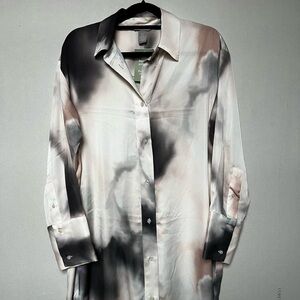 H&M Midi Button Up Dress NWT